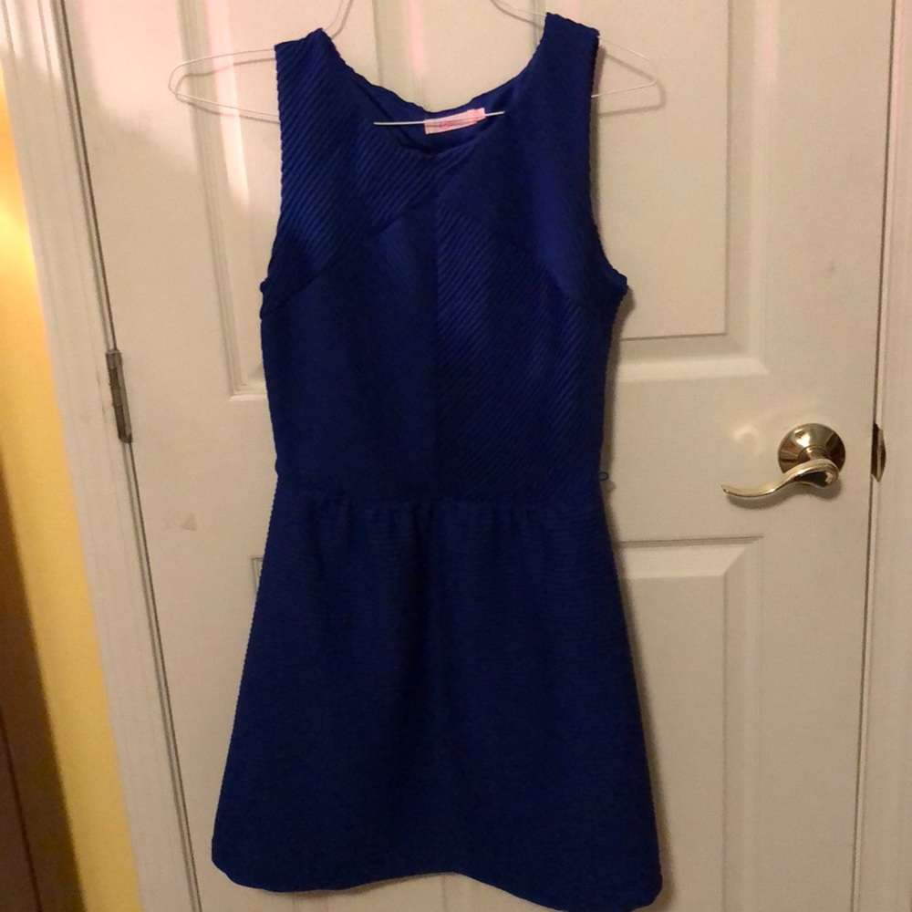 Blue dress with bow design